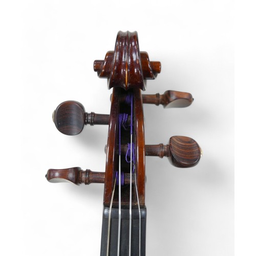 123 - An early 20th century French violin and bow made by Jenny Bailly (one of the first female violin mak... 