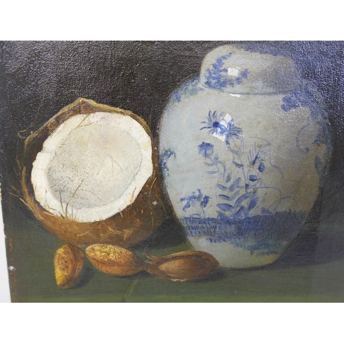 169 - British School (early 20th century): still life, depicting a Chinese blue and white ginger jar and a... 