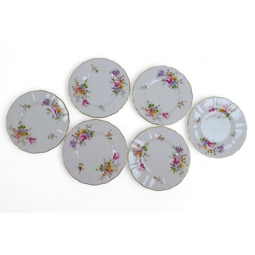 109 - A Royal Crown Derby six setting tea set, decorated in the 'Derby Posies' pattern, in presentation bo... 