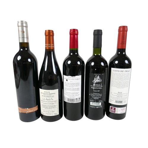 170 - Eleven bottles of red wine, including Nero D'Avola 2007, Coto de Imaz Rioja 2014, all sealed.(11)