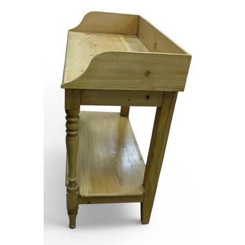 278 - A 19th century stripped pine washstand, 81 by 41 by 83cm high.