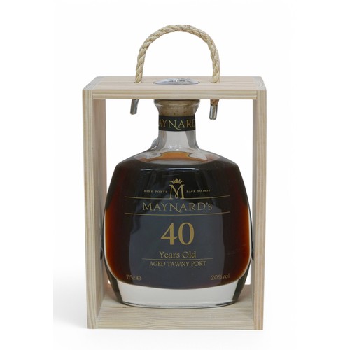 171 - A bottle of Maynard's 40 years old Aged Tawny Port, 75cl, with wooden case.