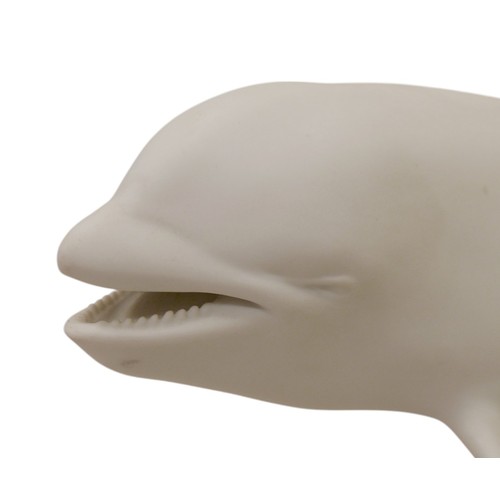 147 - A Kaiser white matt bisque porcelain figure, modelled as a Killer Whale, (Orcinus Orca), model no 57... 