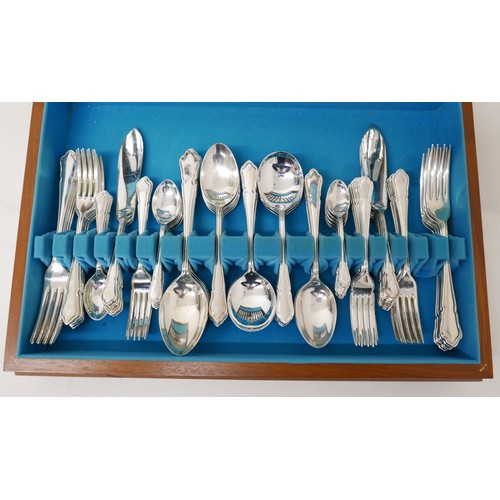 228 - An EPNS suite of cutlery, in Dubarry pattern, twelve places settings, knife blades marked 'Slack & B... 