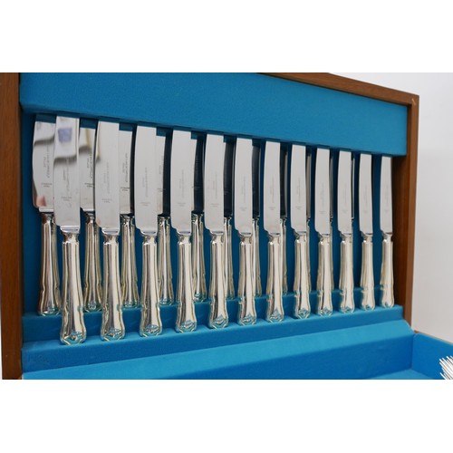 228 - An EPNS suite of cutlery, in Dubarry pattern, twelve places settings, knife blades marked 'Slack & B... 