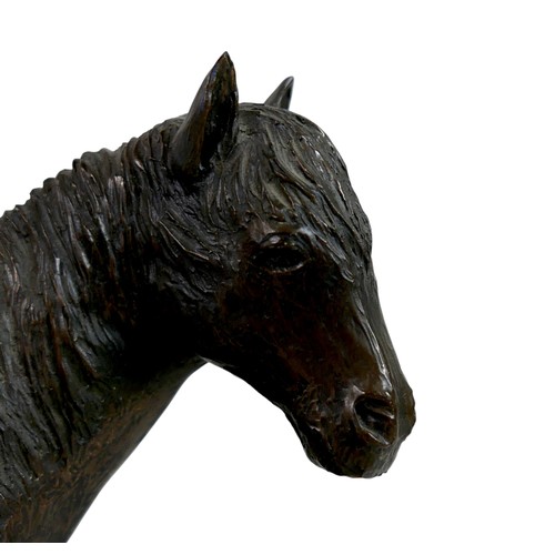 166 - A bronzed resin equine sculpture, modelled as a Welsh Cob, by Peter & Eileen Fagan, limited edition ... 