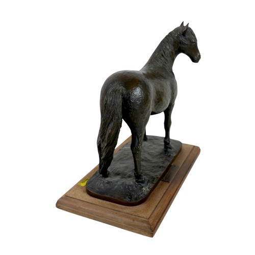 166 - A bronzed resin equine sculpture, modelled as a Welsh Cob, by Peter & Eileen Fagan, limited edition ... 