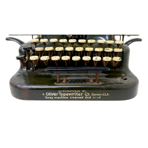 220 - A vintage American Oliver standard visible typewriter number 3 of butterfly design.