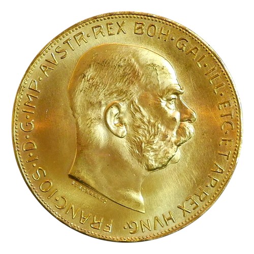 A 1915 Austrian 100 Corona gold coin, 33.9g.
