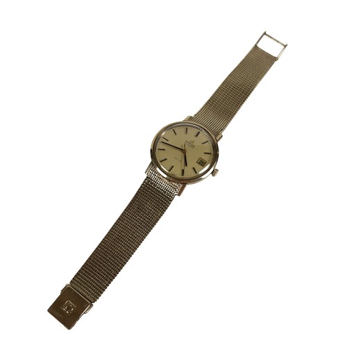 117 - A vintage Omega De Ville Automatic 9ct gold gentleman's wristwatch, circa 1975, circular dial with b... 