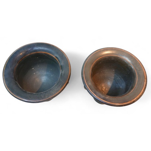 272 - Two 4th century BCE Attic style bell krater vases, both with stopped meander decoration, 29 by 28cm ... 