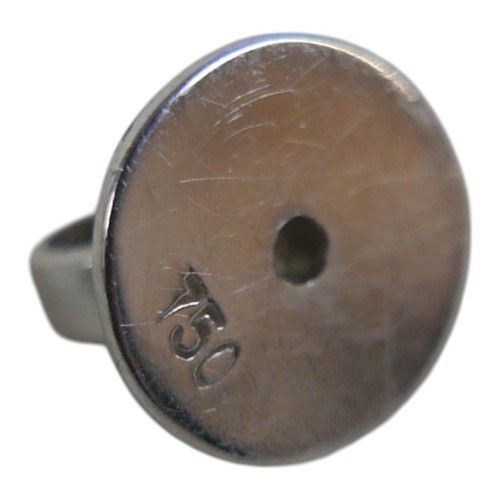 11 - A pair of 18ct white gold tanzanite earrings, each stone approximately 7mm diameter, 3.6g overall, w... 