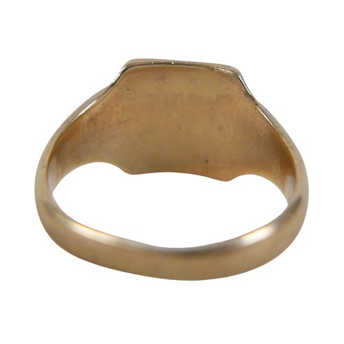 53 - A 9ct yellow gold signet ring size W, 8.2g.