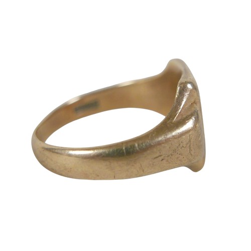 53 - A 9ct yellow gold signet ring size W, 8.2g.