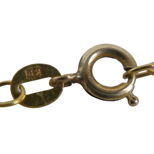 33 - An 18ct gold, pearl and turquoise necklace, 7g, plus pair of pearl stud earring pendant drops on goo... 