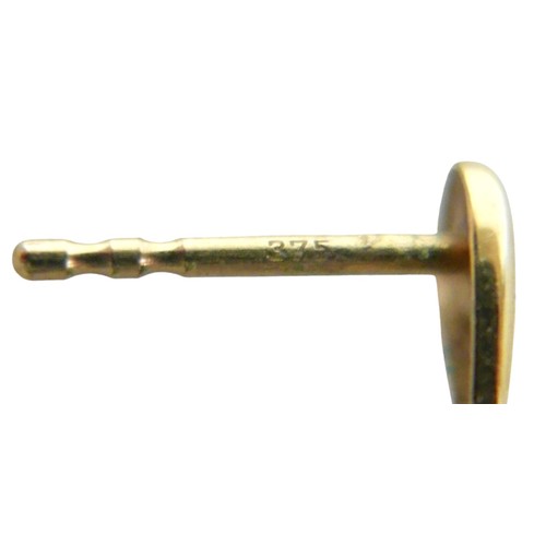 57 - Four pairs of gold earrings, comprising 9ct drop earrings with chain pendant fringe, 4.1g, 9ct gold ... 