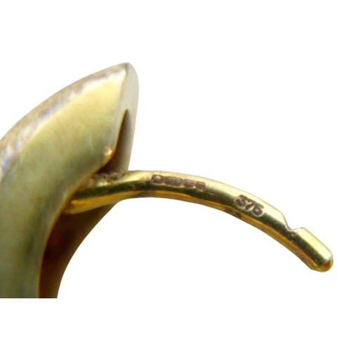 57 - Four pairs of gold earrings, comprising 9ct drop earrings with chain pendant fringe, 4.1g, 9ct gold ... 