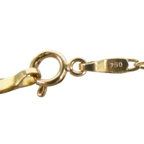 54 - An 18ct gold chain necklace, 50cm long, 5.3g.