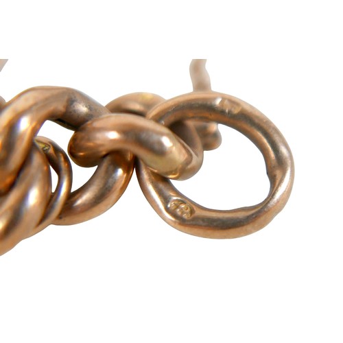 8 - A 9ct gold charm bracelet with assorted 9ct gold charms, including violin in case, double sided 19th... 