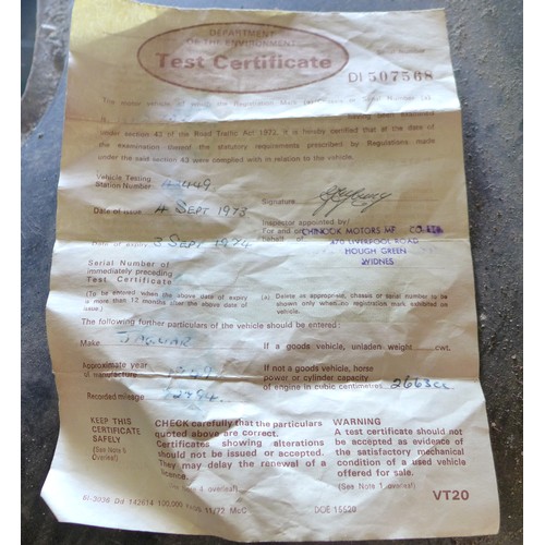 1 - A 1949 Jaguar Mark V 2.5 litre four door saloon car for restoration, registration KKD 737, with 7557... 