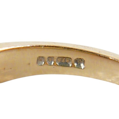 36 - A 9ct gold five stone garnet ring, size N, 3.5g, plus a 9ct eternity ring set with square cut emeral... 