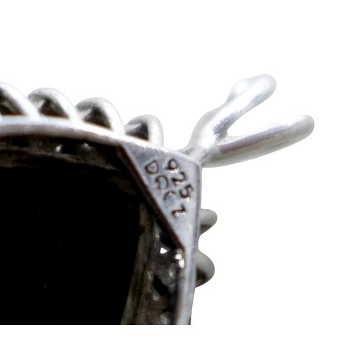 43 - A group of silver jewellery, comprising two dress rings with thick bands; one with 925 silver and pi... 