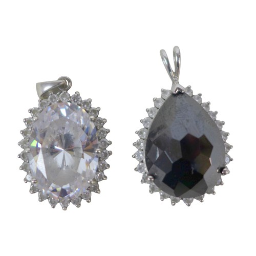 43 - A group of silver jewellery, comprising two dress rings with thick bands; one with 925 silver and pi... 