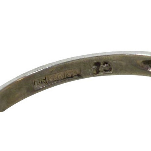 43 - A group of silver jewellery, comprising two dress rings with thick bands; one with 925 silver and pi... 