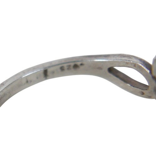 43 - A group of silver jewellery, comprising two dress rings with thick bands; one with 925 silver and pi... 