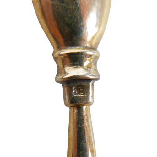 231 - A Dutch 19th century tortoiseshell etui with 14k gold sewing implements, the red velvet lined interi... 