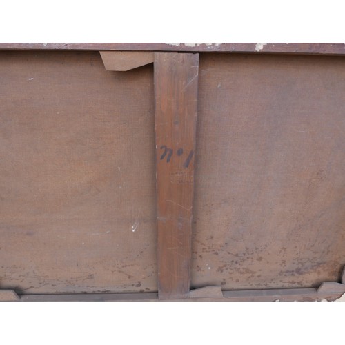 339 - A. Brietman (late 19th century): a woodland scene, with a single woman lighting a fire to the foregr... 