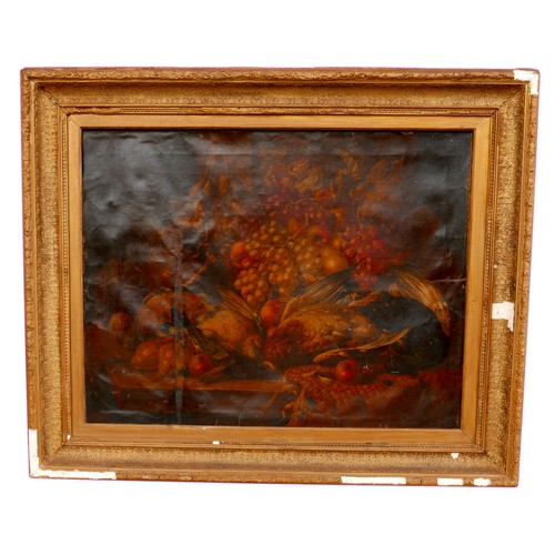 340 - Charles Thomas Bale (British, 1855-1925): still life with dead game and fruit, signed and dated 1893... 