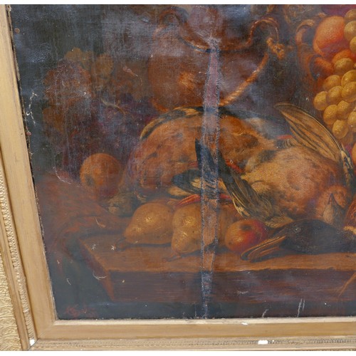 340 - Charles Thomas Bale (British, 1855-1925): still life with dead game and fruit, signed and dated 1893... 