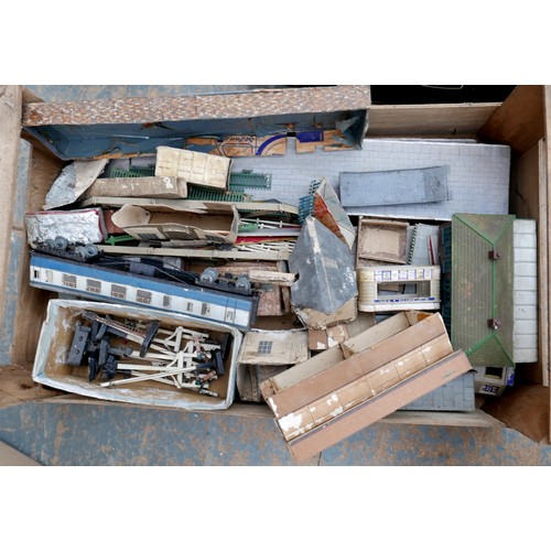 224 - A large collection of vintage toys, models and accessories, including a group of empty Dinky and Cor... 