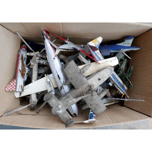 224 - A large collection of vintage toys, models and accessories, including a group of empty Dinky and Cor... 