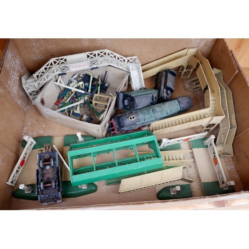 224 - A large collection of vintage toys, models and accessories, including a group of empty Dinky and Cor... 