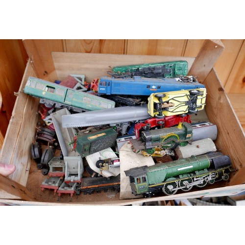 224 - A large collection of vintage toys, models and accessories, including a group of empty Dinky and Cor... 