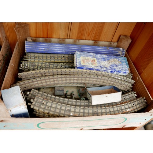 224 - A large collection of vintage toys, models and accessories, including a group of empty Dinky and Cor... 