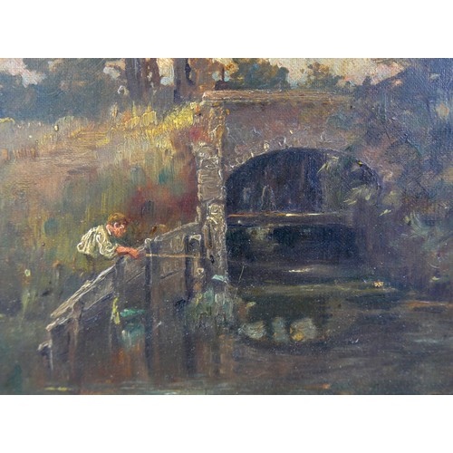 343 - An oil on canvas 