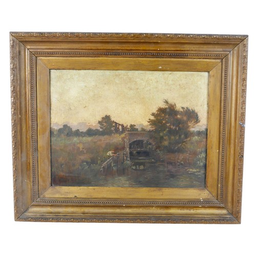 343 - An oil on canvas 