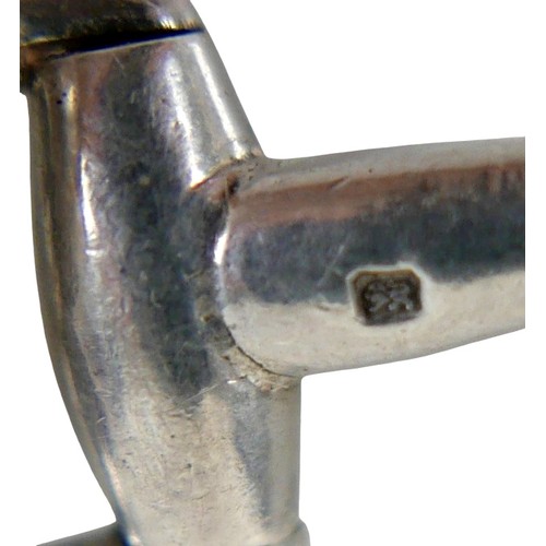 50 - A Sterling silver horse bit bracelet 1 by 20cm long.