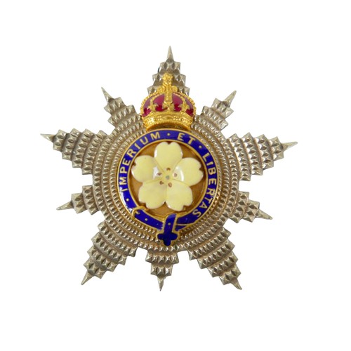 17 - An Imperium et Libertas Primrose League enamel star brooch, plus George IV 1821 red enamelled crown ... 