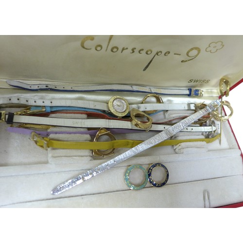 28 - A collection of silver and costume jewellery, including two silver brooches, approximately 1toz of s... 