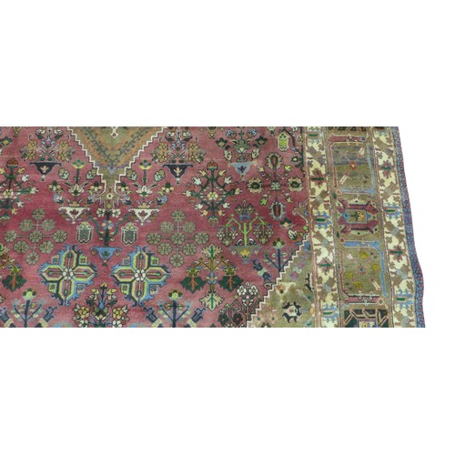 449 - A hand knotted Meimeh rug, 320 by 203cm.