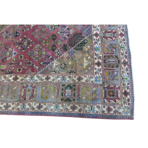 449 - A hand knotted Meimeh rug, 320 by 203cm.