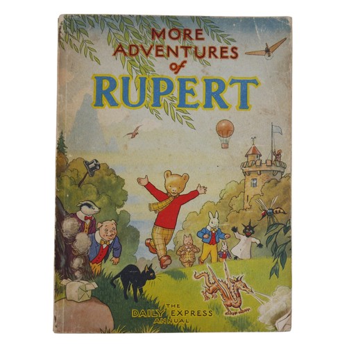 212 - A collection of Rupert The Bear books, the Daily Express Annual, 1940's to 1980's, plus 1944, 1947 a... 
