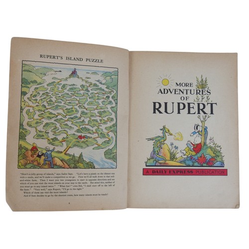 212 - A collection of Rupert The Bear books, the Daily Express Annual, 1940's to 1980's, plus 1944, 1947 a... 