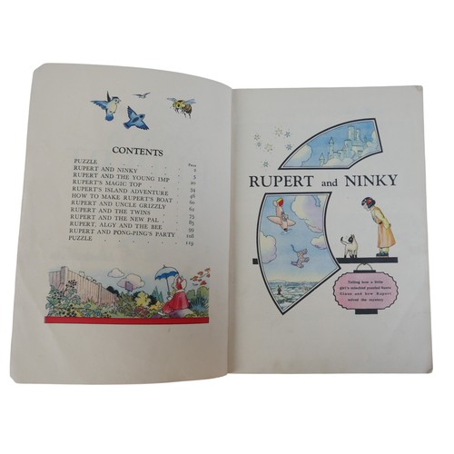 212 - A collection of Rupert The Bear books, the Daily Express Annual, 1940's to 1980's, plus 1944, 1947 a... 