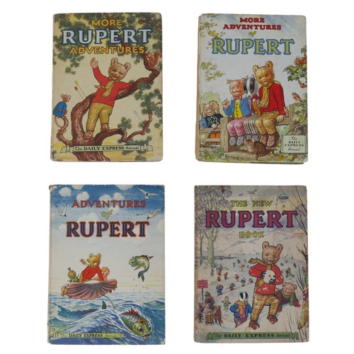 212 - A collection of Rupert The Bear books, the Daily Express Annual, 1940's to 1980's, plus 1944, 1947 a... 