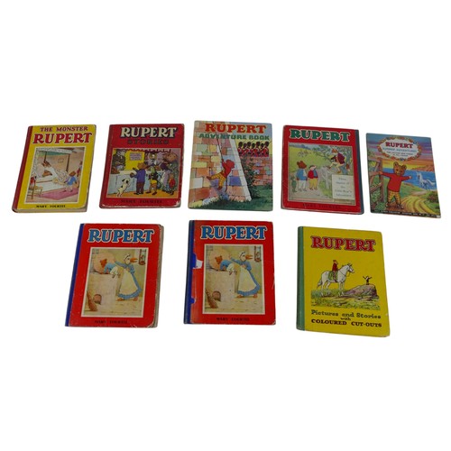 212 - A collection of Rupert The Bear books, the Daily Express Annual, 1940's to 1980's, plus 1944, 1947 a... 